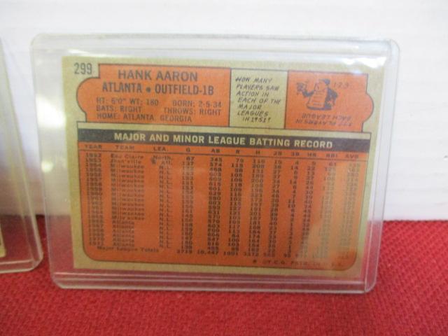 1972 & 1974 Hank Aaron Trading Cards