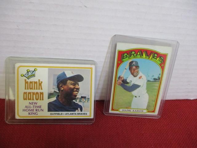 1972 & 1974 Hank Aaron Trading Cards