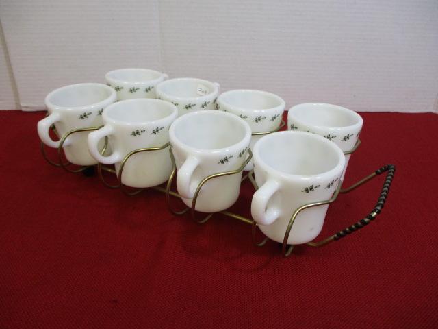 Pyrex Midcentury Coffee Set w/ Caddy