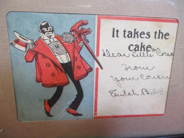 Black Americana "It Takes the Cake" Autographed Framed Black Face Personality Card