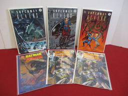 DC Comics Superman vs. Aliens  & Batman vs. Predator Comic Books-Lot of 6