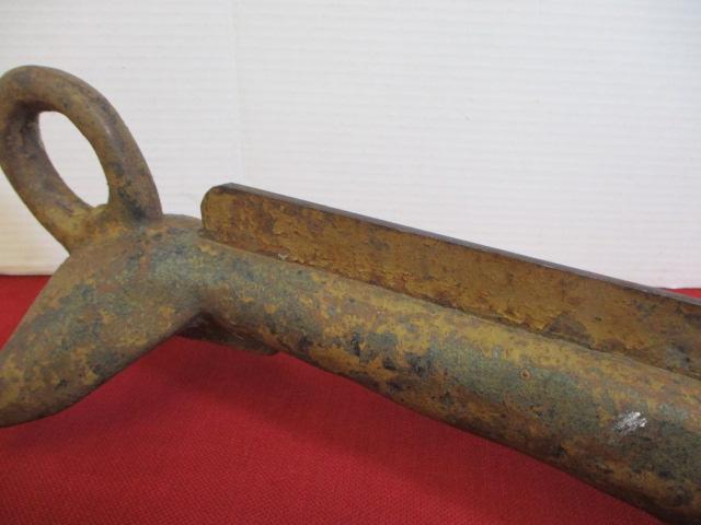 *SPECIAL ITEM-Antique Cast Iron Dachshund Tongue-Out Boot Scraper