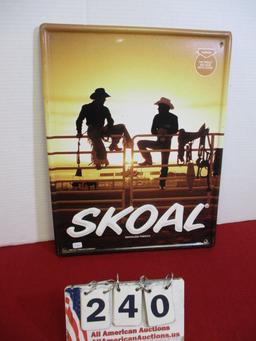 1993 Skoal Self Framed tin Advertising Sign-A