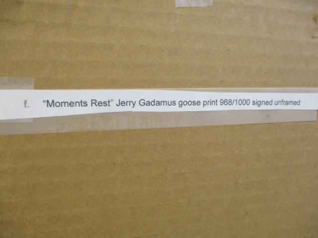 Don Klotzeke Artist Signed Rough Grouse Print + Jerry Gadamus "Moments Rest" Print