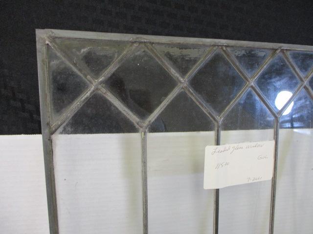 Leaded Glass Window Panels (Pair)