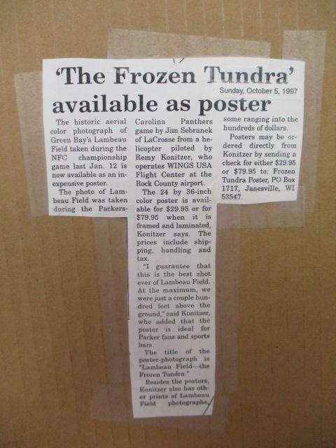 "The Frozen Tundra" Lambeau Field Framed Print