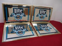 DEALER SPECIAL-Super Bowl XXVIII Miller Lite Advertising Mirrors-Lot of 4