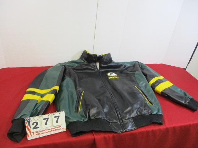 NFL Faux Leather Green Bay Packer Jacket