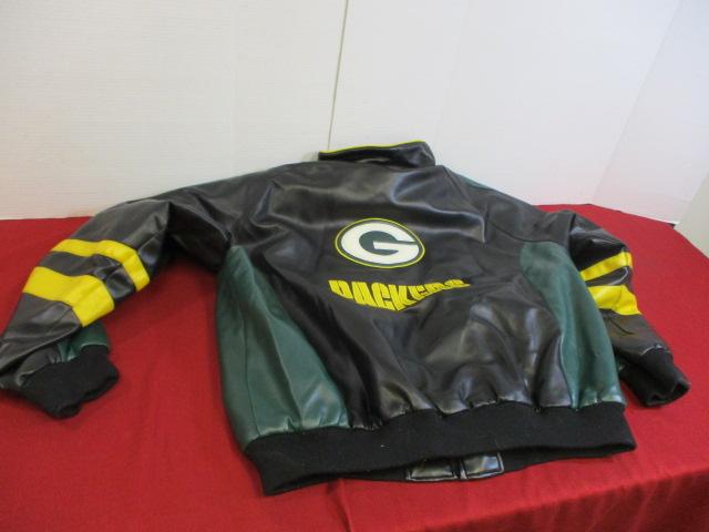 NFL Faux Leather Green Bay Packer Jacket