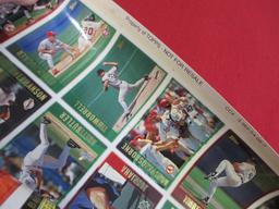 1998 Topps Uncut Sheet of Baseball Trading Cards