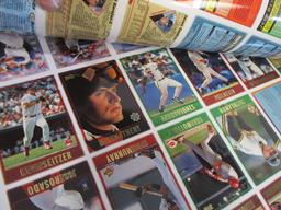 1998 Topps Uncut Sheet of Baseball Trading Cards