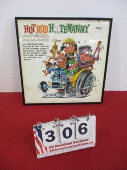 Capitol Records Hot Rod Hootenanny Framed Album featuring the Weirdoes
