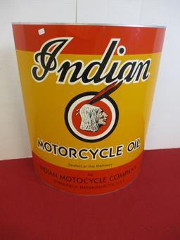 Indian Motorcycle oil Convex Advertising Metal Sign