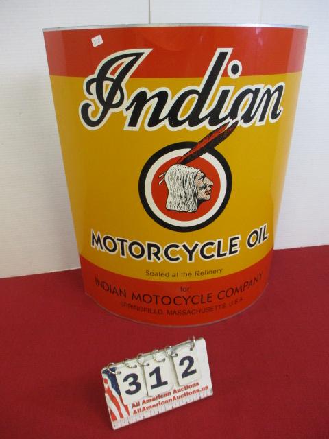 Indian Motorcycle oil Convex Advertising Metal Sign