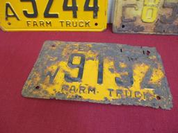 1955 Texas Truck License Plates-Lot of 3