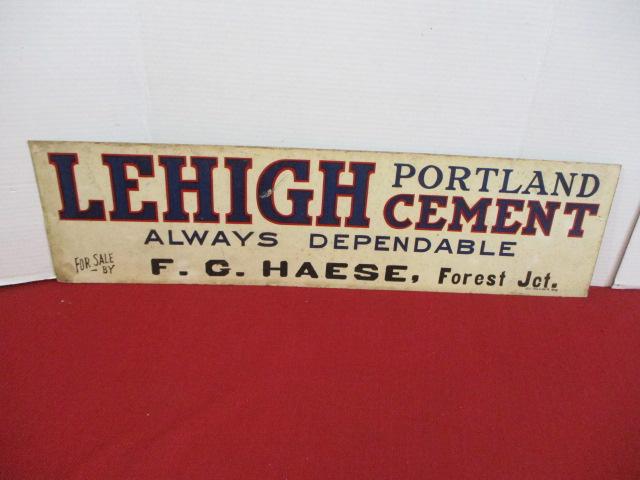 Early Lehigh Portland Cement Advertising Sign