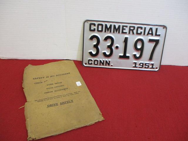 1951 Connecticut Commercial Plate