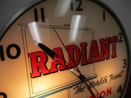 Glass Faced Metal Can RADIANT Lightup Advertising Clock