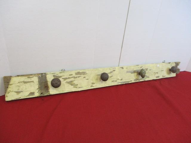 Repurposed Door Hardware Coat Rack