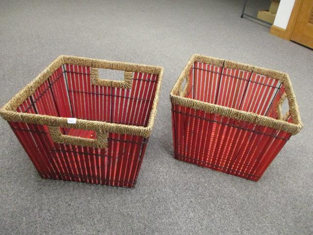 Pair of Reed Style Baskets