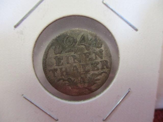 Two Early German Coins 1782 & 1783 Einenthaler + Groschet