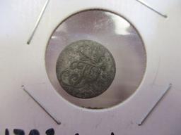 Two Early German Coins 1782 & 1783 Einenthaler + Groschet