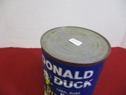 Donald Duck Juice Advertising Tin