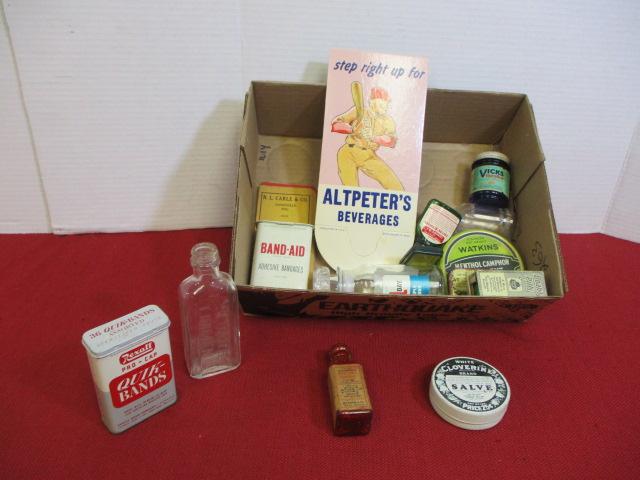 Mixed Advertising Tins & Bottles