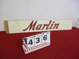 Marlin Firearms Paper Advertising Sign