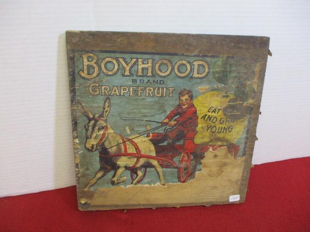 Boyhood Grapefruit Advertising Box End