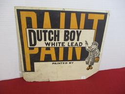 Dutch Boy White Lead Paint Advertising Sign
