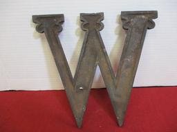 Cast Iron Decorative "W" Wall Hanging