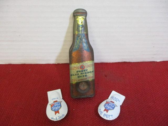 Early Pabst Blue Ribbon Bottle Opener + More