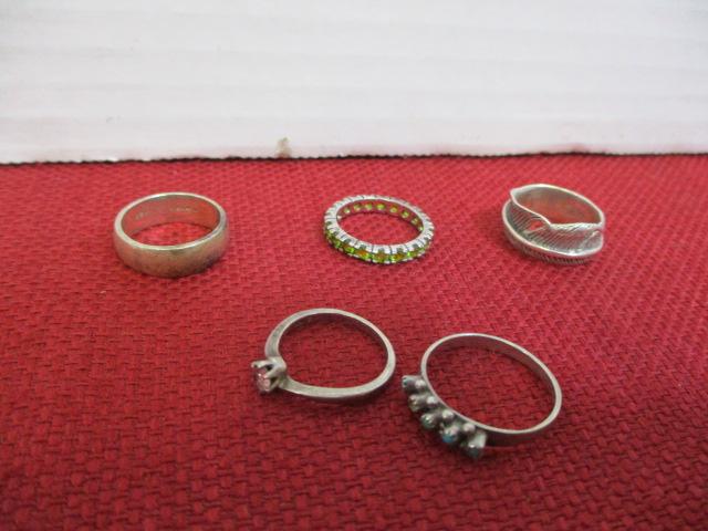 Mixed Sterling Silver Ladies' Estate Rings-Lot of 5