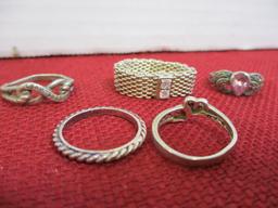 Mixed Sterling Silver Ladies' Estate Rings-Lot of 5