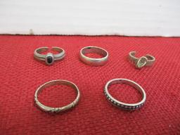 Mixed Sterling Silver Ladies' Estate Rings-Lot of 5