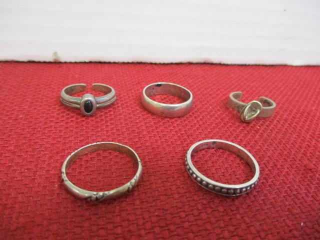 Mixed Sterling Silver Ladies' Estate Rings-Lot of 5