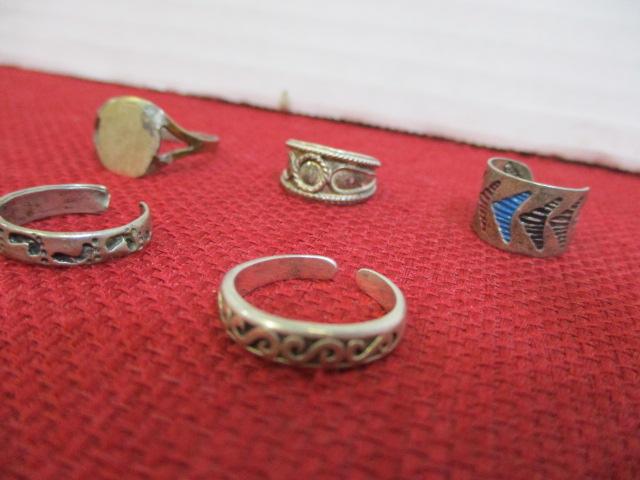 Mixed Sterling Silver Ladies' Estate Rings-Lot of 5