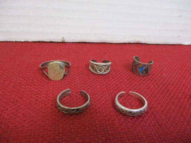 Mixed Sterling Silver Ladies' Estate Rings-Lot of 5