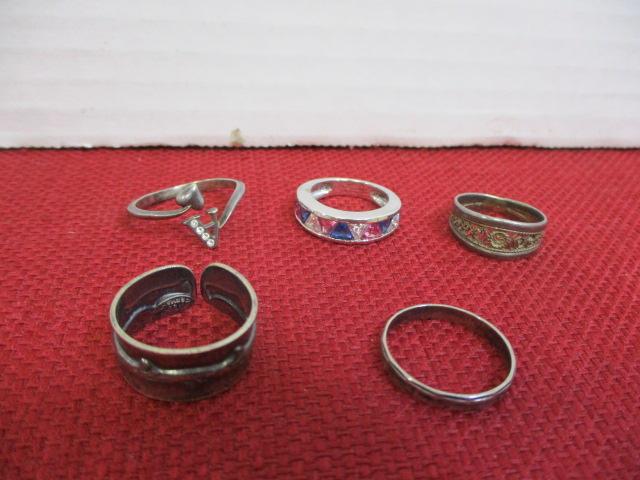 Mixed Sterling Silver Ladies' Estate Rings-Lot of 5