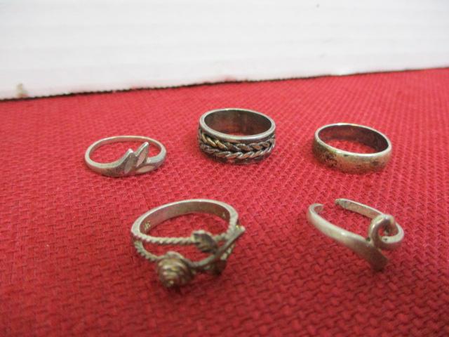 Mixed Sterling Silver Ladies' Estate Rings-Lot of 5