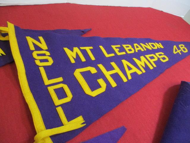 Mount Lebanon 1940's Championship Pennants