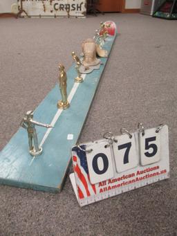 Vintage Water-ski/Trophy Coat Rack-C