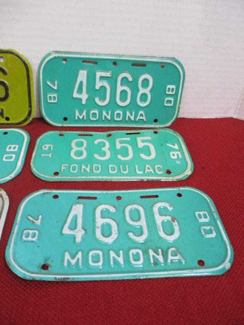 Vintage Wisconsin Bicycle License Plates-Lot of 6