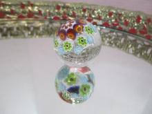 Artisan Made Vintage Hand Blown Glass Marble-Millefiori 1.125" Shooter