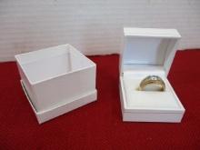 Gold Plated Sterling Silver Ring with Stones