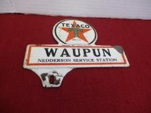 *LOCAL ITEM-1936 Netterson Texaco Service Station Waupun, WI License Plate Topper