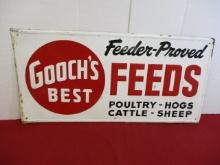 Gooch's Best Feeds Self Framed Embossed Advertising Sign