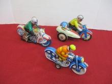 Modern Tin Litho Windup Motorcycle toys
