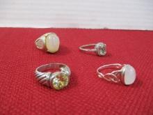 Ladies Estate Rings with Stones-Lot of 4-C